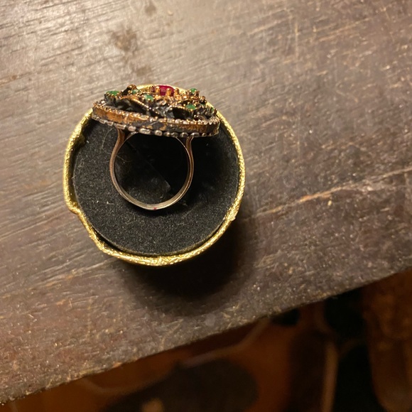 Lot of Sterling silver hand made bold rings - Picture 2 of 8